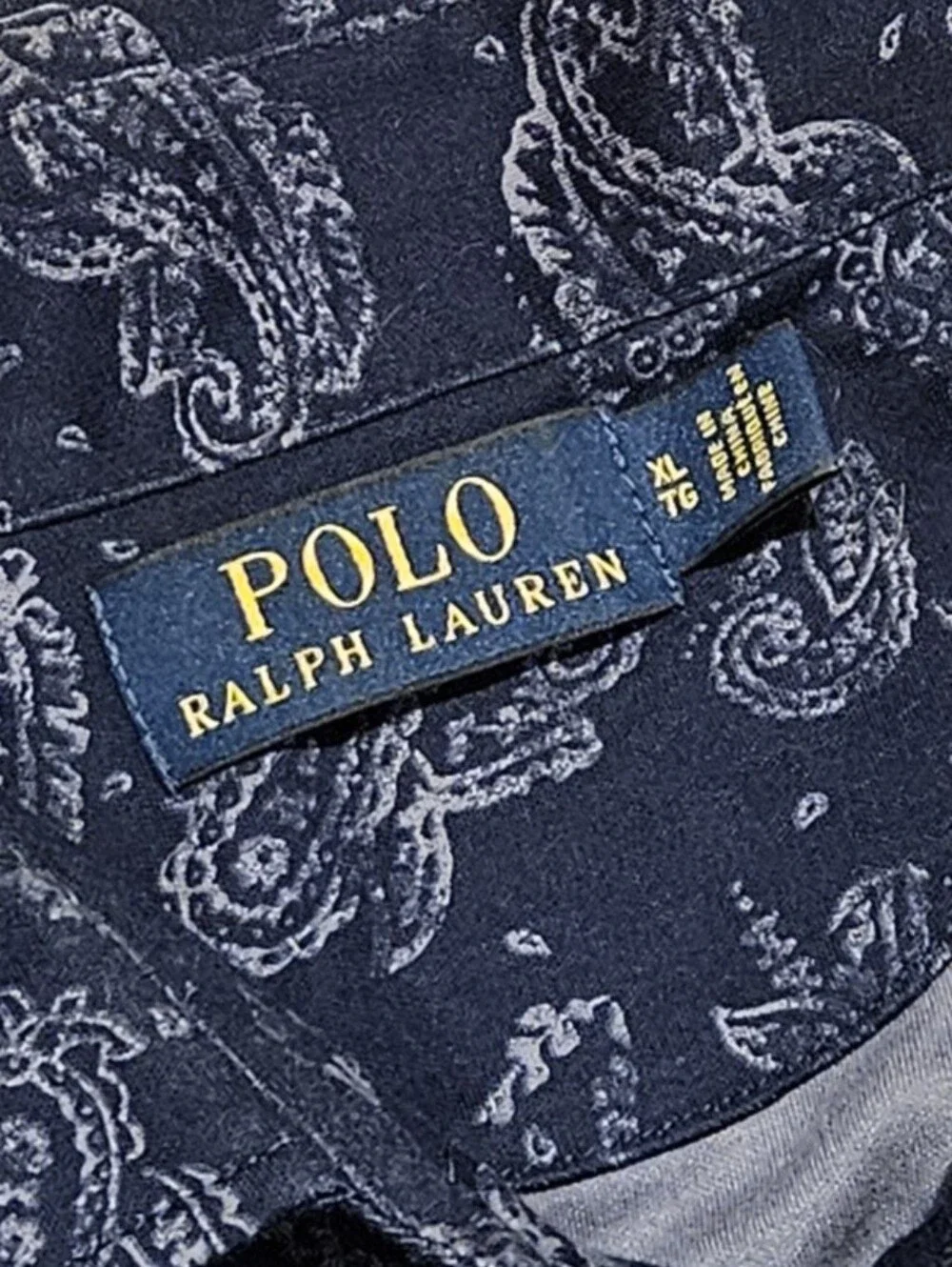 Polo Ralph Lauren Paisley Golf Polo Shirt Mens Sz XL